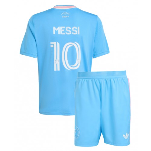 Dětský fotbalový dres Inter Miami Lionel Messi #10 2025-26 Třetí Krátký Rukáv (+ trenýrky)